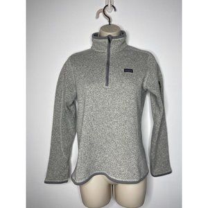 Patagonia Womens Better Sweater 1/4 Zip Fleece Pullover Size Small Heather Grey